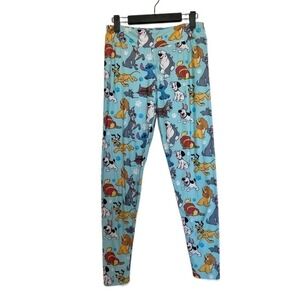 Disney Parks Dogs of Disney Novelty Print Leggings Size Medium Stitch Pluto